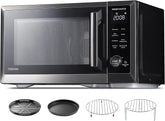 Toshiba - Four à micro-ondes 7 en 1 de 1.3 pi3 de 1000W avec fonction friteuse à air intégré - ML2-EC10SAIT(BS) - Remis à neuf (Recertifié)