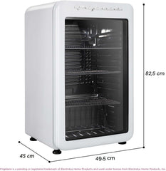 Frigidaire - Réfrigérateur compact à porte vitrée réversible de 45,7 cm (18 po) et d'une capacité de 93,5 litres (3,3 pi³) - Boîte ouverte