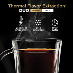 Ninja Système d’infusion de spécialité DualBrew Pro, portion individuelle, capsule et cafetière filtre de 3 L (12 tasses) - CFP301C - Remis à neuf