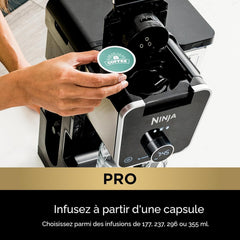 Ninja Système d’infusion de spécialité DualBrew Pro, portion individuelle, capsule et cafetière filtre de 3 L (12 tasses) - CFP301C - Remis à neuf