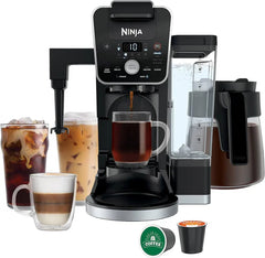 Ninja Système d’infusion de spécialité Ninja® DualBrew, portion individuelle, capsule et cafetière filtre de 14 tasses - CFP451CCO - Remis à neuf