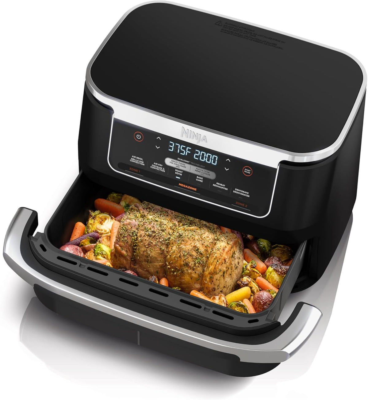 Ninja Foodi FlexBasket Air Fryer with 7-qt (6.6L) MegaZone - DZ071C - Refurbished