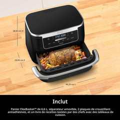 Ninja Foodi FlexBasket Air Fryer with 7-qt (6.6L) MegaZone - DZ071C - Refurbished