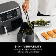 Ninja Foodi 6-in-1 8-qt. 2-Basket Air Fryer with DualZone Technology, DZ201C - Refurbished