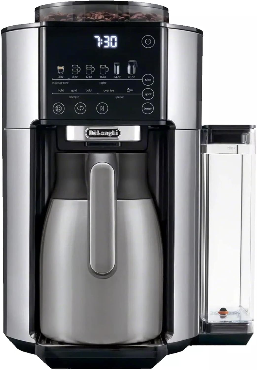 De'Longhi TrueBrew Filter Coffee Machine - Stainless Steel with Thermal Carafe - CAM51035M - Refurbished