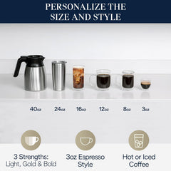 De'Longhi TrueBrew Filter Coffee Machine - Stainless Steel with Thermal Carafe - CAM51035M - Refurbished