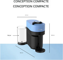 Nespresso Vertuo Pop+ Bleu pacifique ENV92BCA - Remis à neuf