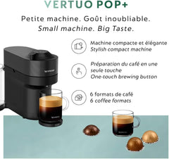 Nespresso Vertuo Pop+ Noir Réglisse ENV92BCA - Remis à neuf