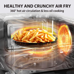 Toshiba - Four à micro-ondes 6 en 1 de 1.3 pi3 de 1000W avec fonction friteuse à air intégré - ML2-EC09SAIT(BS) - Remis à neuf (Recertifié)