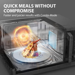 Toshiba - Four à micro-ondes 7 en 1 de 1.3 pi3 de 1000W avec fonction friteuse à air intégré - ML2-EC10SAIT(BS) - Remis à neuf (Recertifié)