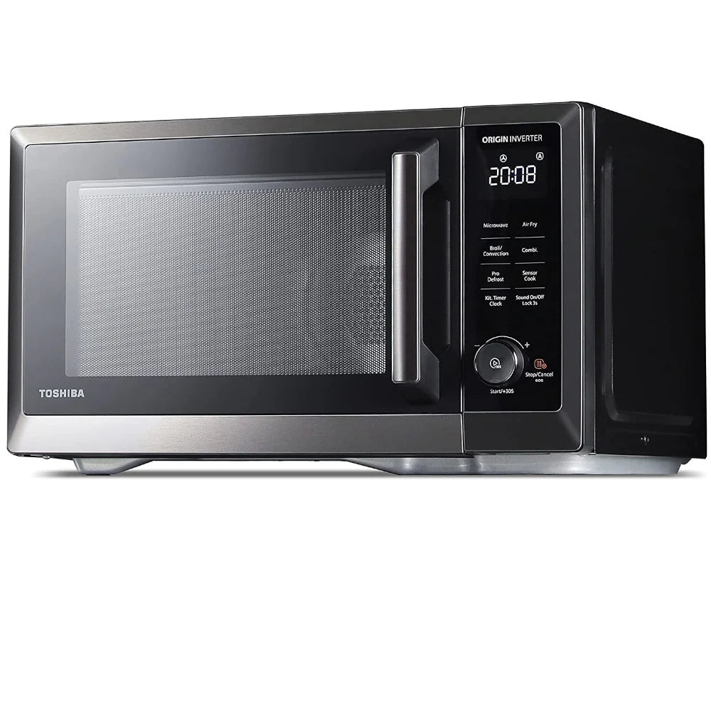Toshiba - Four à micro-ondes 7 en 1 de 1.3 pi3 de 1000W avec fonction friteuse à air intégré - ML2-TC10SAIT(SS) - Remis à neuf (Recertifié)