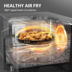 Toshiba - Four à micro-ondes 7 en 1 de 1.3 pi3 de 1000W avec fonction friteuse à air intégré - ML2-TC10SAIT(SS) - Remis à neuf (Recertifié)