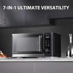 Toshiba - Four à micro-ondes 7 en 1 de 1.3 pi3 de 1000W avec fonction friteuse à air intégré - ML2-TC10SAIT(SS) - Remis à neuf (Recertifié)