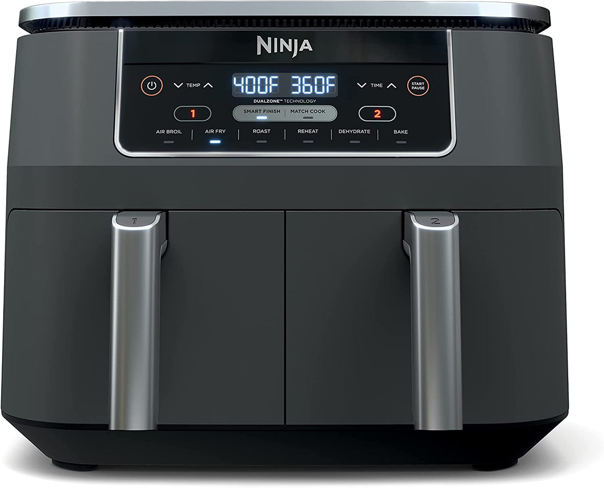 Ninja Foodi 6-in-1 8-qt. 2-Basket Air Fryer with DualZone Technology, DZ201C - Refurbished