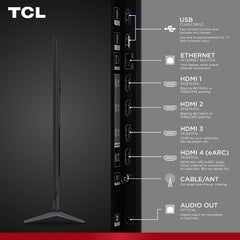 TCL 65" Q7K - Téléviseur Intelligent Google TV QLED UHD 144 Hz Série Q7K 65 po de TCL (65Q7K) - 2025 - Boîte ouverte