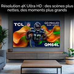 TCL 65" QM64L - Téléviseur intelligent Fire TV QD mini-DEL HDR UHD 4K série QM64L 65 po de TCL (65QM64L) - 2026 - Boîte ouverte