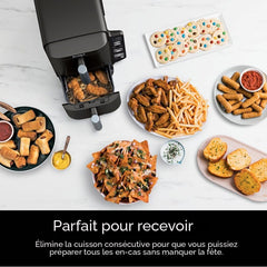 Ninja Friteuse à air chaud à 2 paniers DoubleStack  de 8 pte (7,6 l), 6-en-1, compacte - Remis à neuf